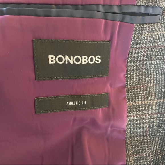 Bonobos Men’s Gray Tweed Athletic Fit One Button Blazer Jacket 20747 - Picture 8 of 11